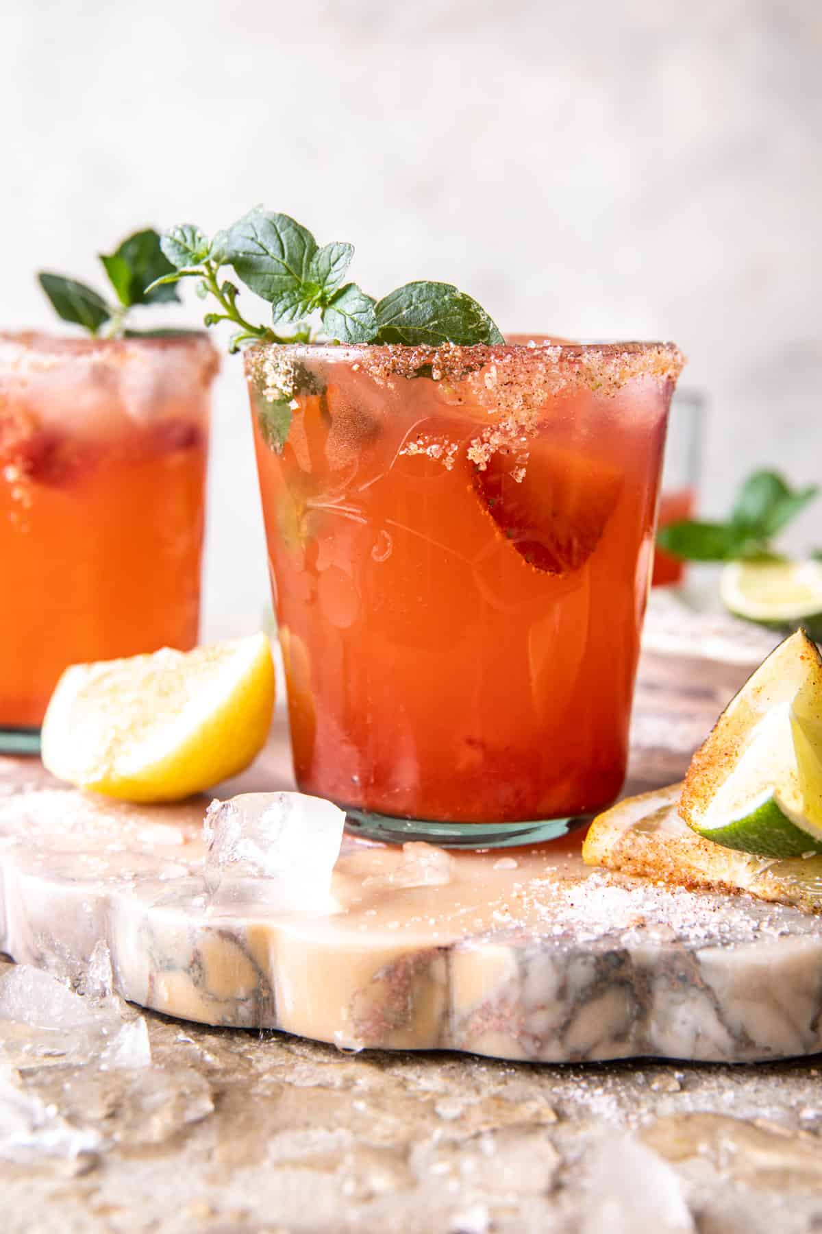 Strawberry Lemonade Aperol Margarita | halfbakedharvest.com