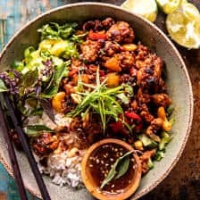 20 Minute Ginger Pineapple Chicken Stir Fry | halfbakedharvest.com