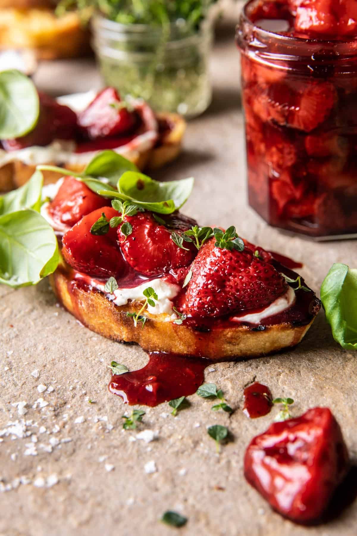 Strawberry Jam with Honey Whipped Goat Cheese | halfbakedharvest.com