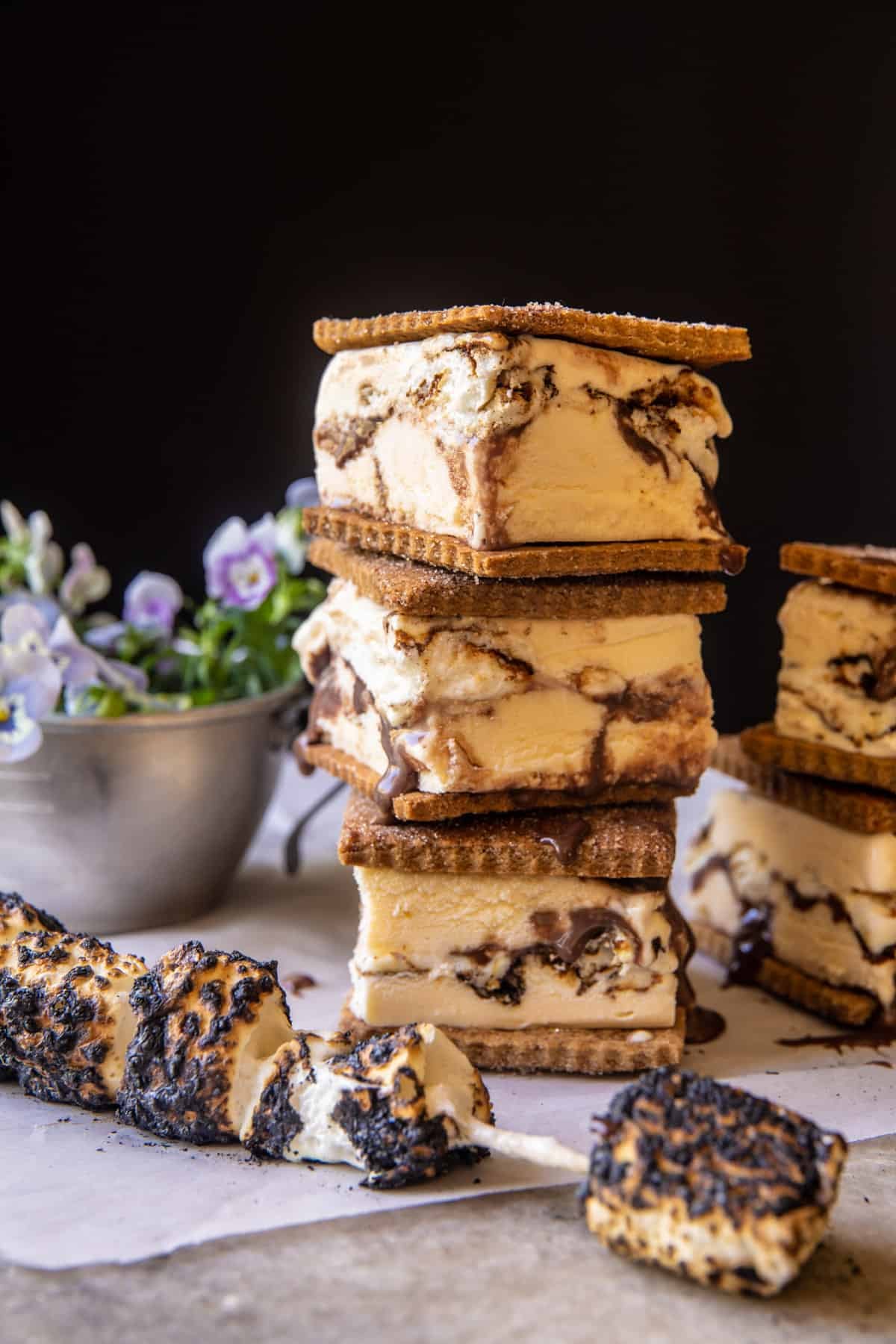 Toasted S'mores Ice Cream Sandwiches | halfbakedharvest.com