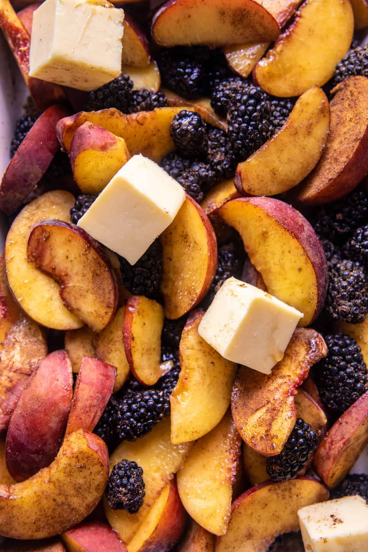 Easy Ginger Blackberry Peach Cobbler | halfbakedharvest.com