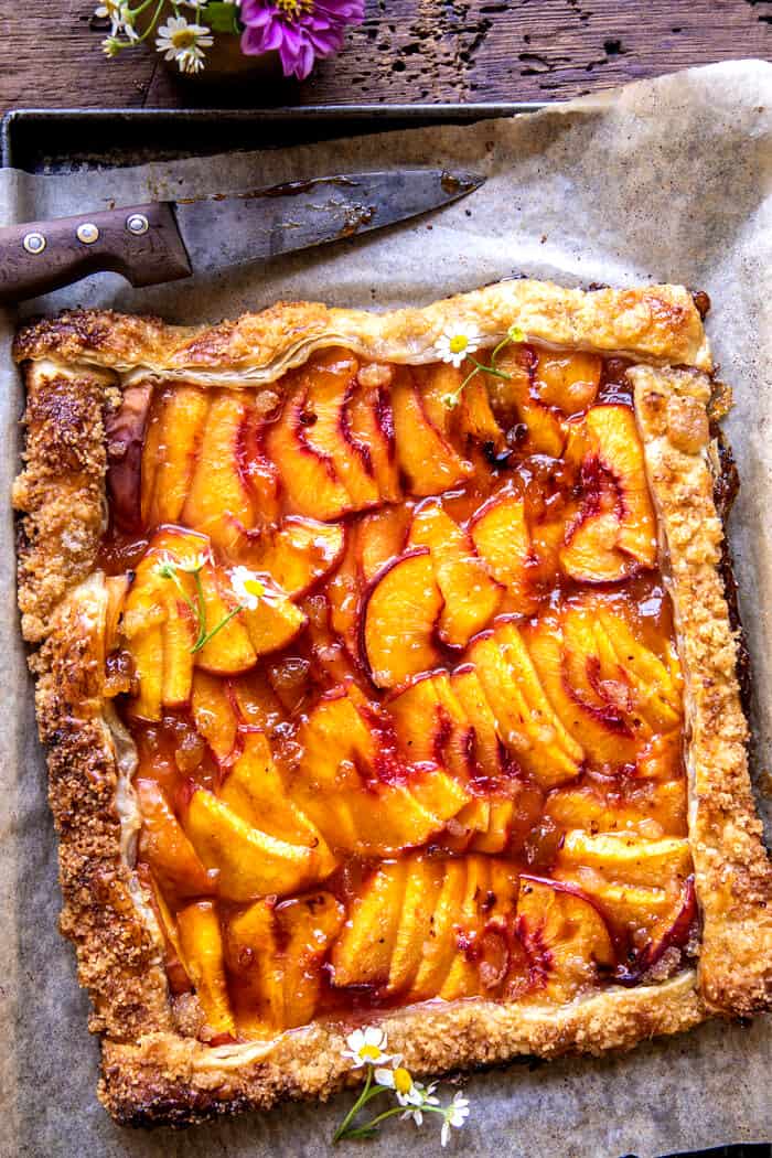 Easy Ginger Peach Galette | halfbakedharvest.com