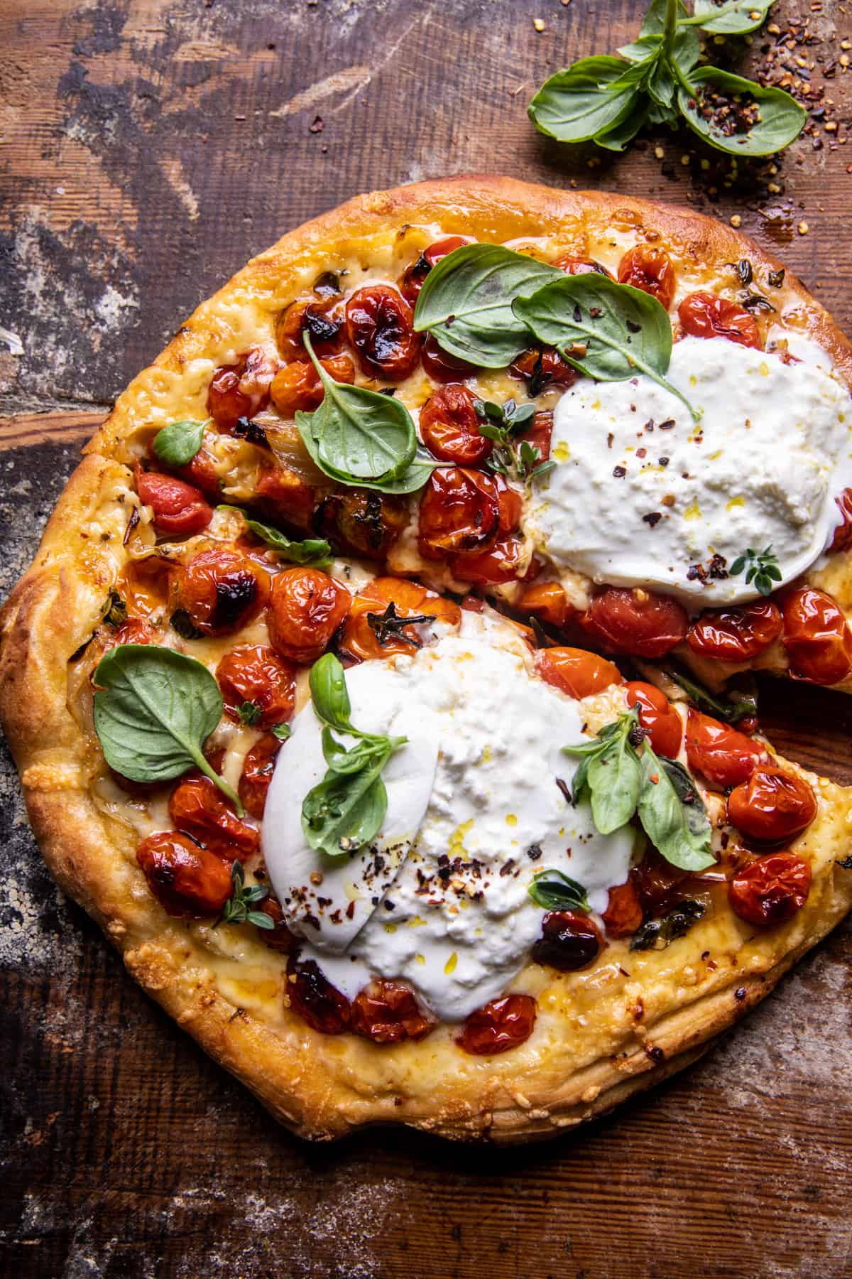 Herb Roasted Cherry Tomato Pizza | halfbakedharvest.com