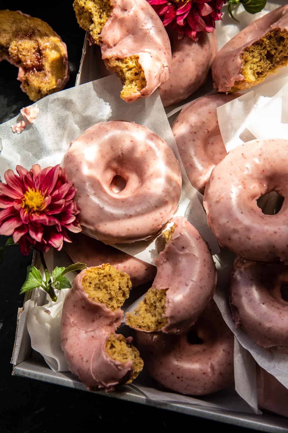 Baked Strawberry Glazed Doughnut | halfbakedharvest.com