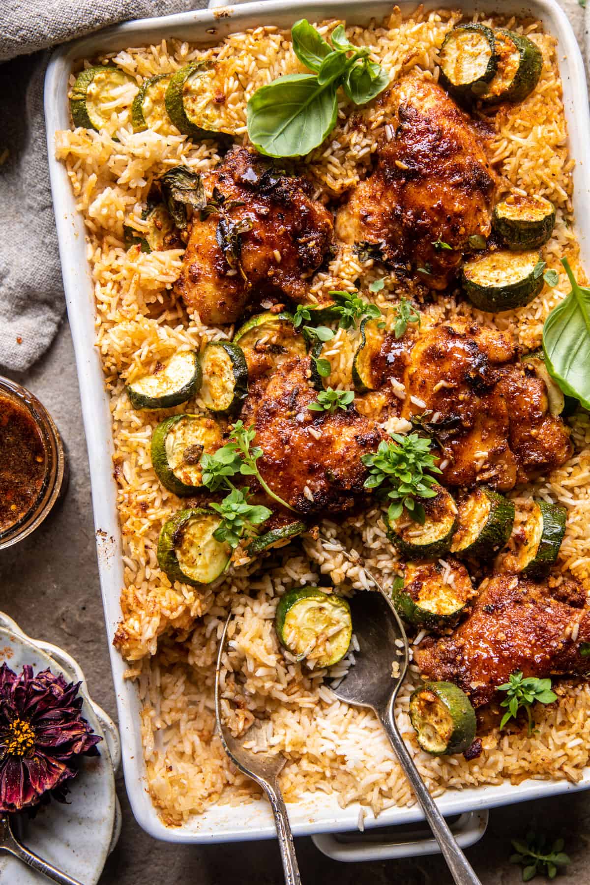 One Pan Chipotle Honey Chicken and Rice | halfbakedharvest.com