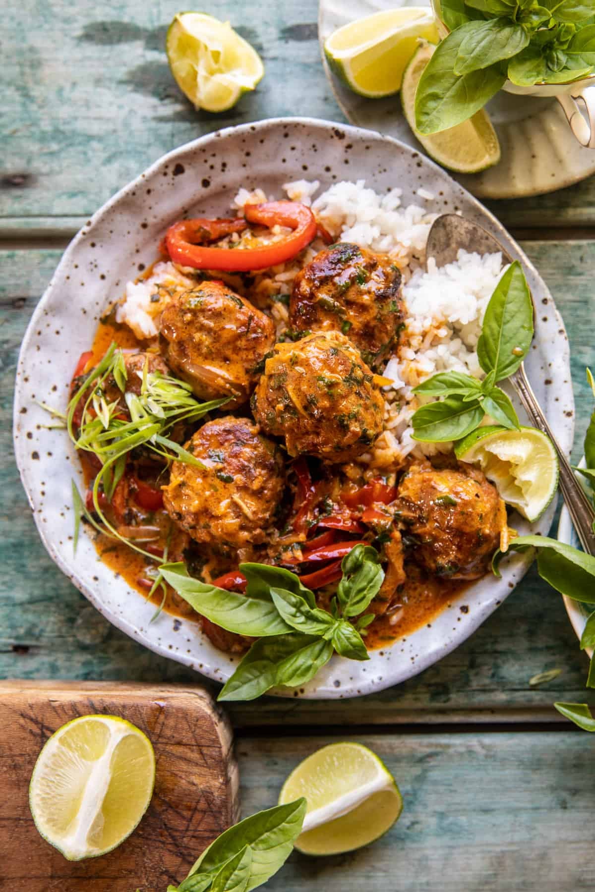 Simple Thai Chicken Zucchini Meatball Curry | halfbakedharvest.com