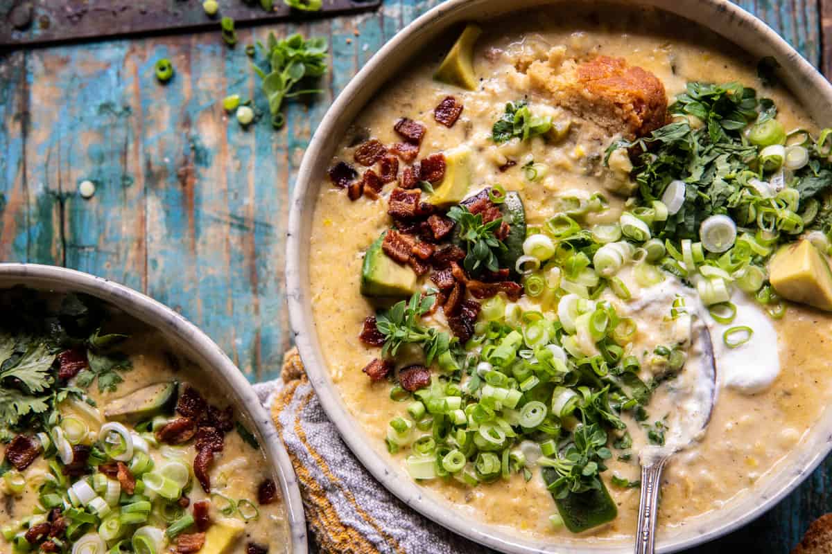 White Chicken Chili Corn Chowder | halfbakedharvest.com