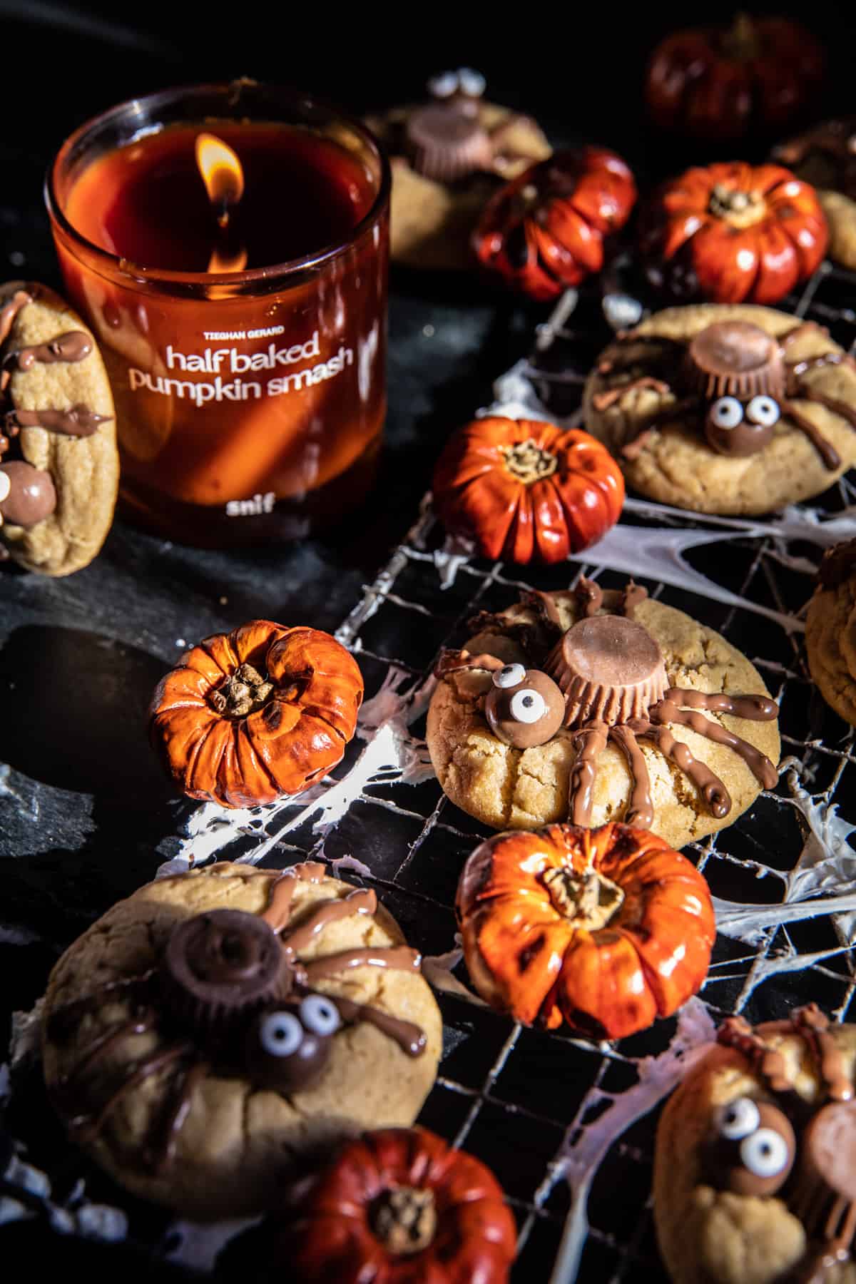 Chewy Brown Sugar Peanut Butter Spider Cookies | halfbakedharvest.com