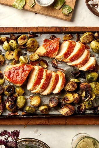 One-Sheet Hot Honey Mustard Chicken | halfbakedharvest.com