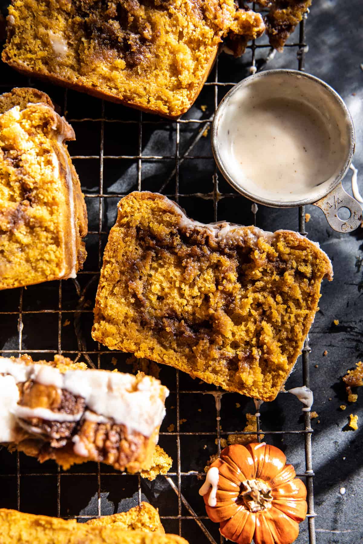 Pumpkin Butter Cinnamon Roll Bread | halfbakedhavrest.com