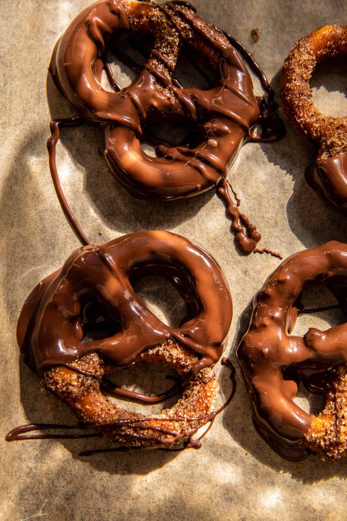 Chocolate Covered Espresso Spiced Pretzels | halfbakedharvest.com