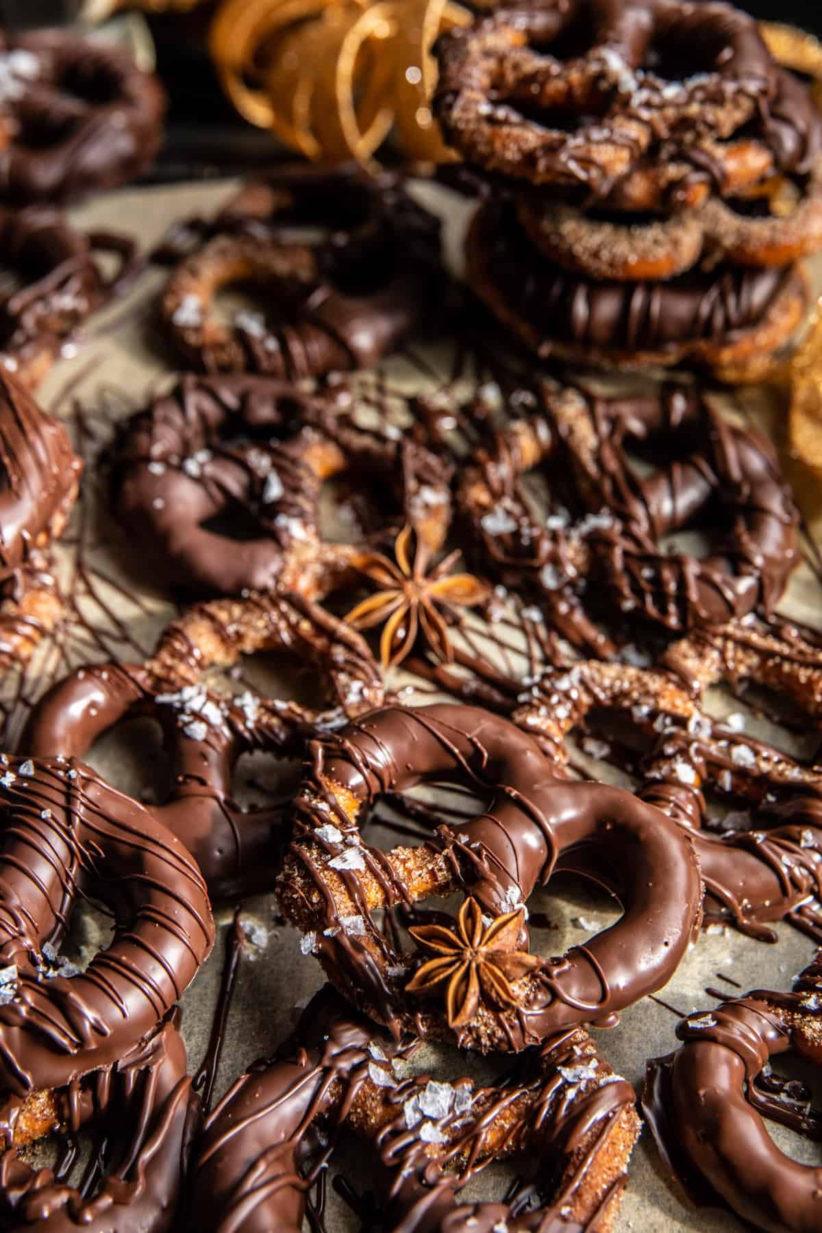 Chocolate Covered Espresso Spiced Pretzels | halfbakedharvest.com