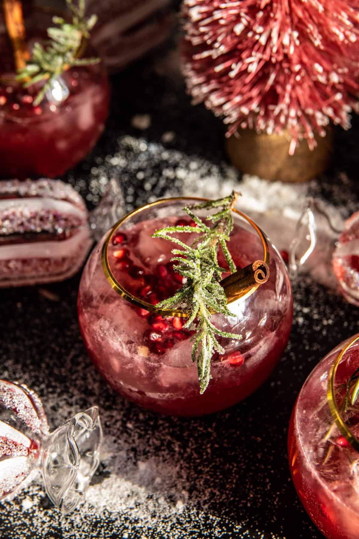 Mistletoe Kiss Cocktail (with mocktail) halfbakedharvest.com