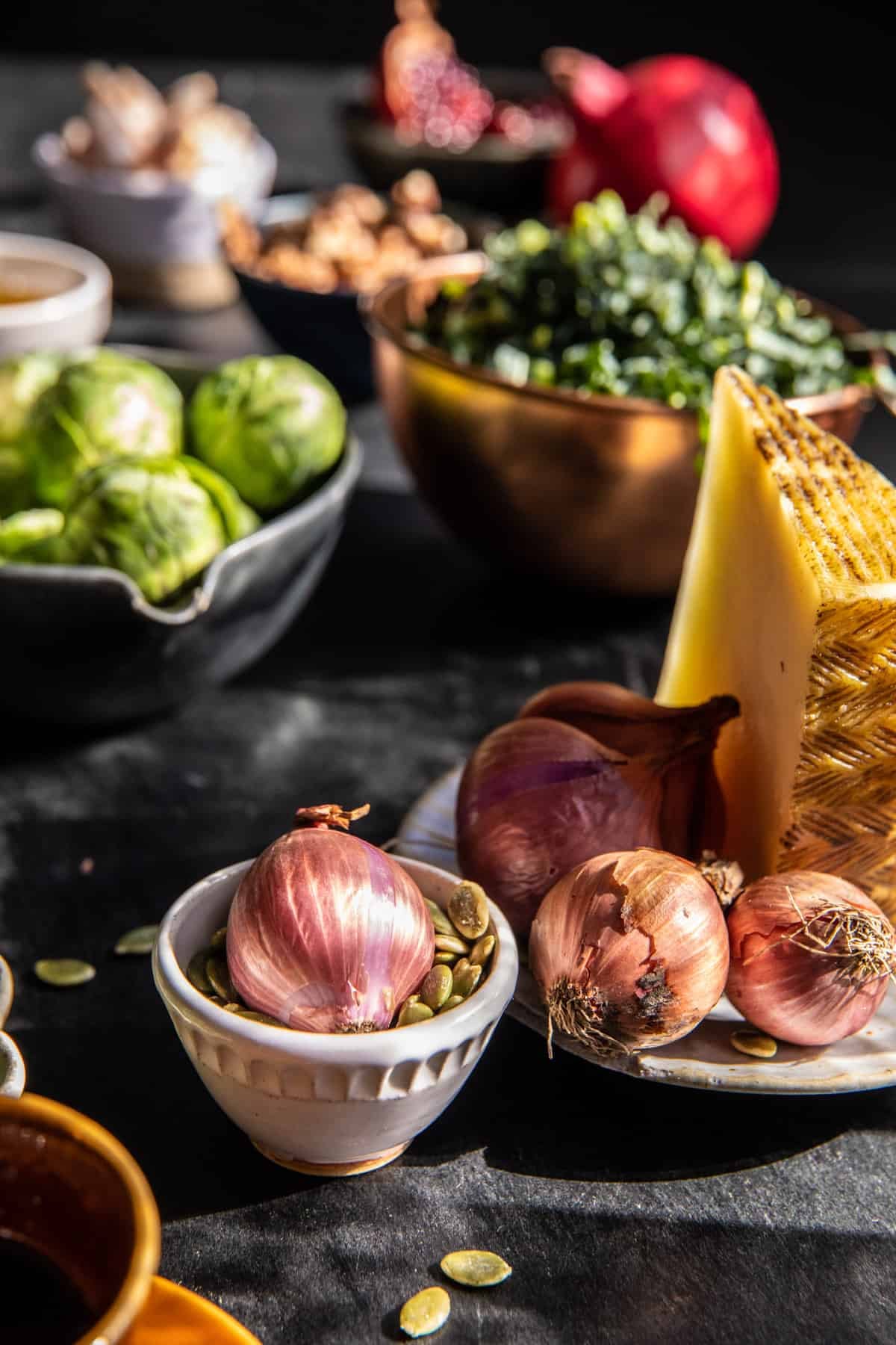 Shaved Brussels Sprout Candied Bacon Salad | halfbakedharvest.com