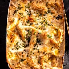 Brown Butter Pesto Spinach Soufflé Lasagna | halfbakedharvest.com