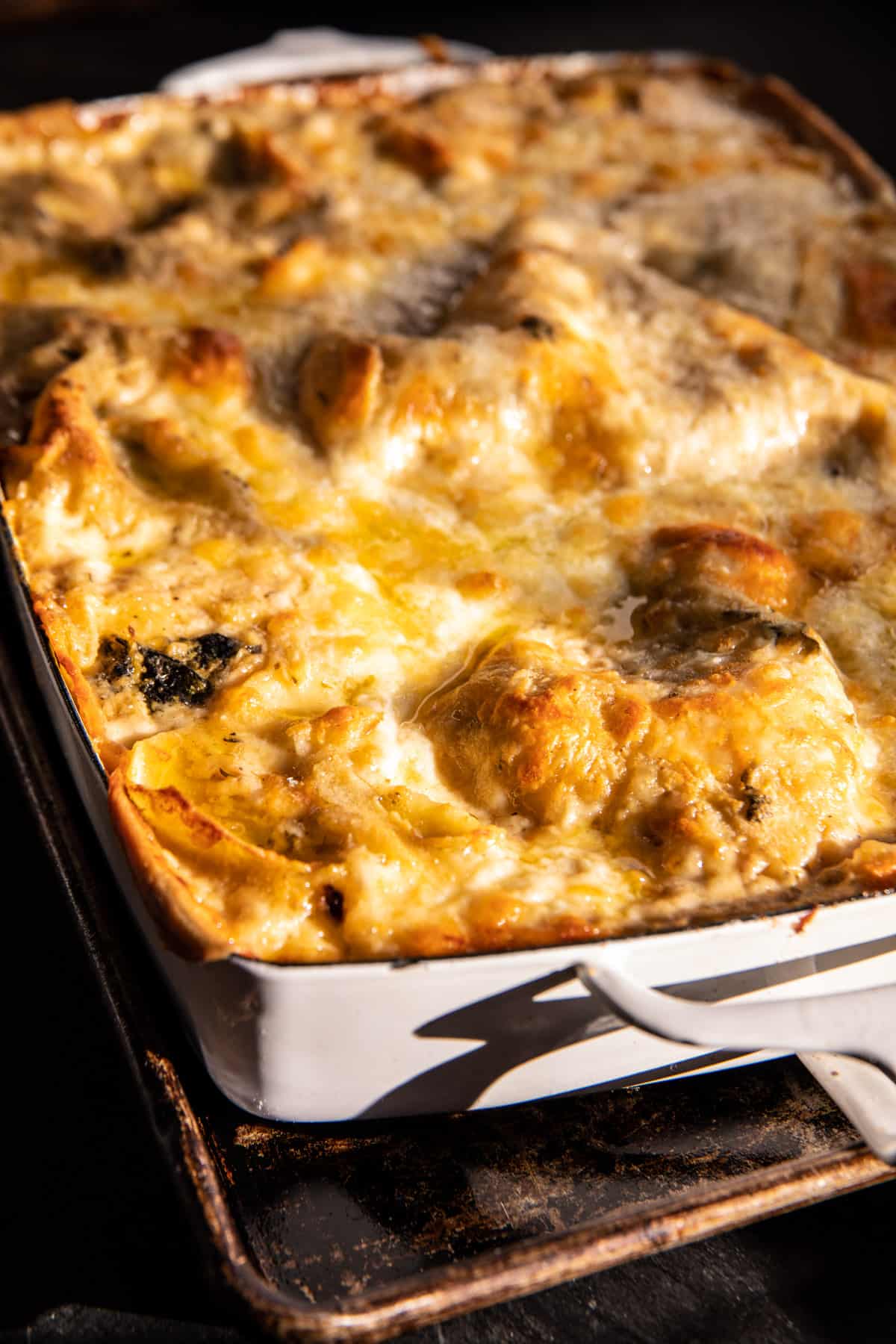 Brown Butter Pesto Spinach Soufflé Lasagna | halfbakedharvest.com