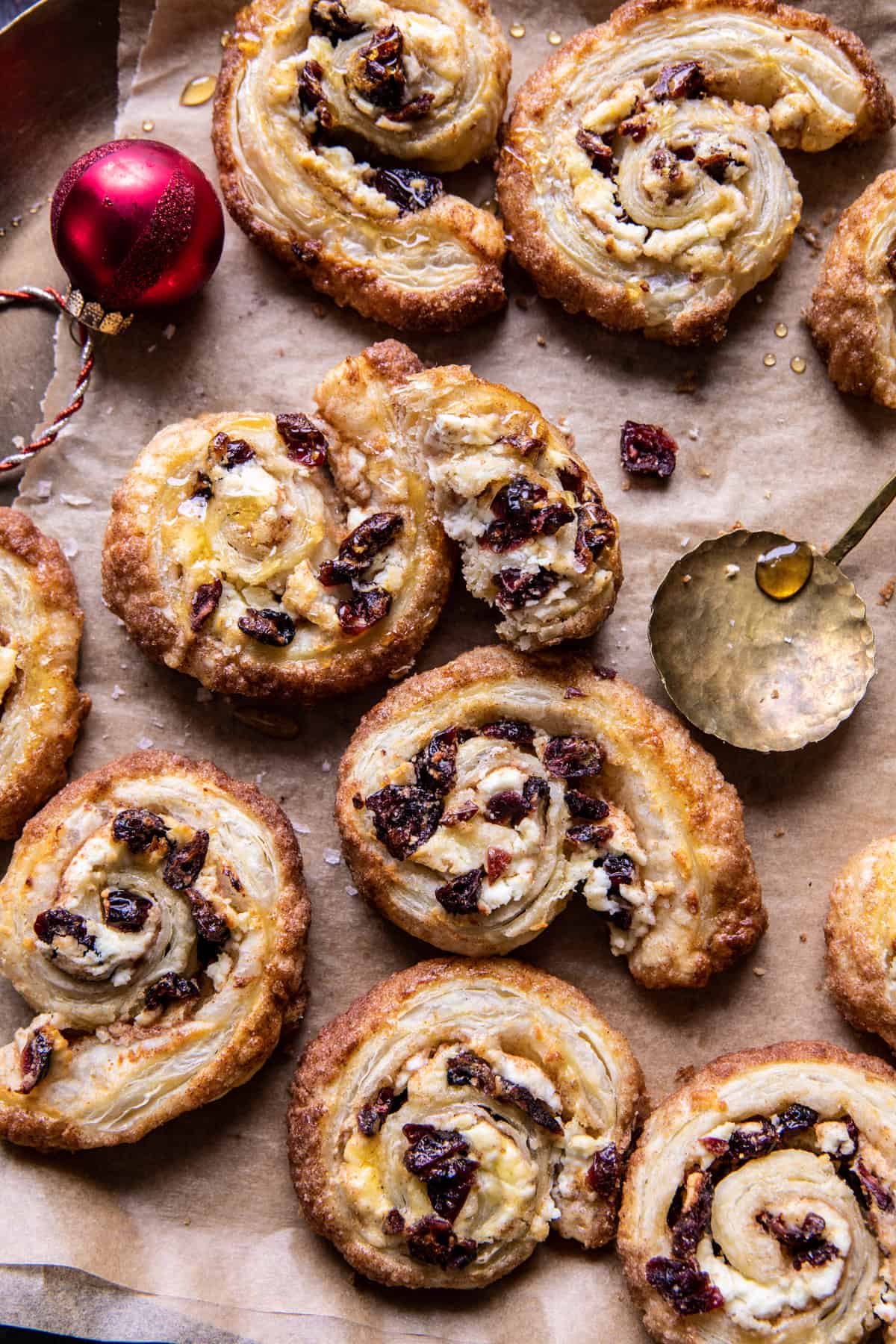 Cranberry Goat Cheese Puff Pastry Swirls | halfbakedharvest.com