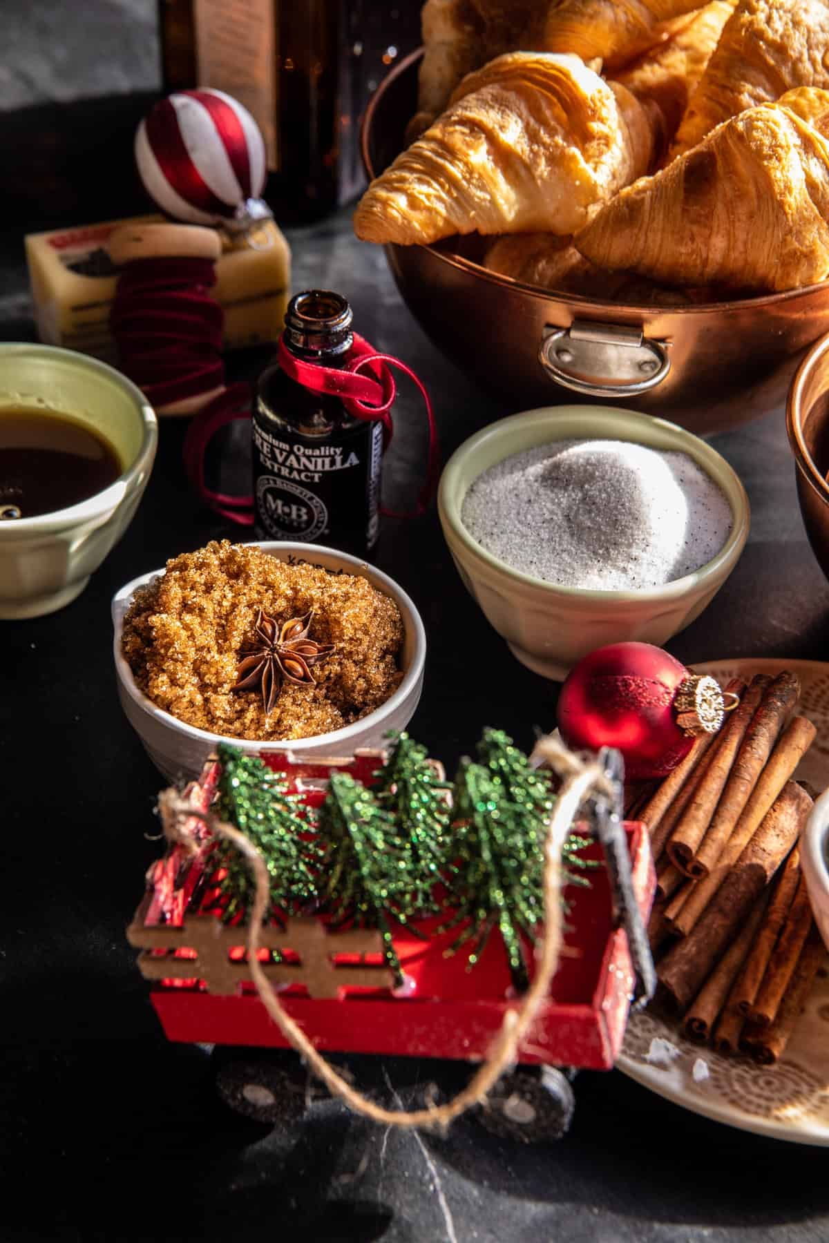 Easy Eggnog Croissant French Toast.| halfbakedharvest.com