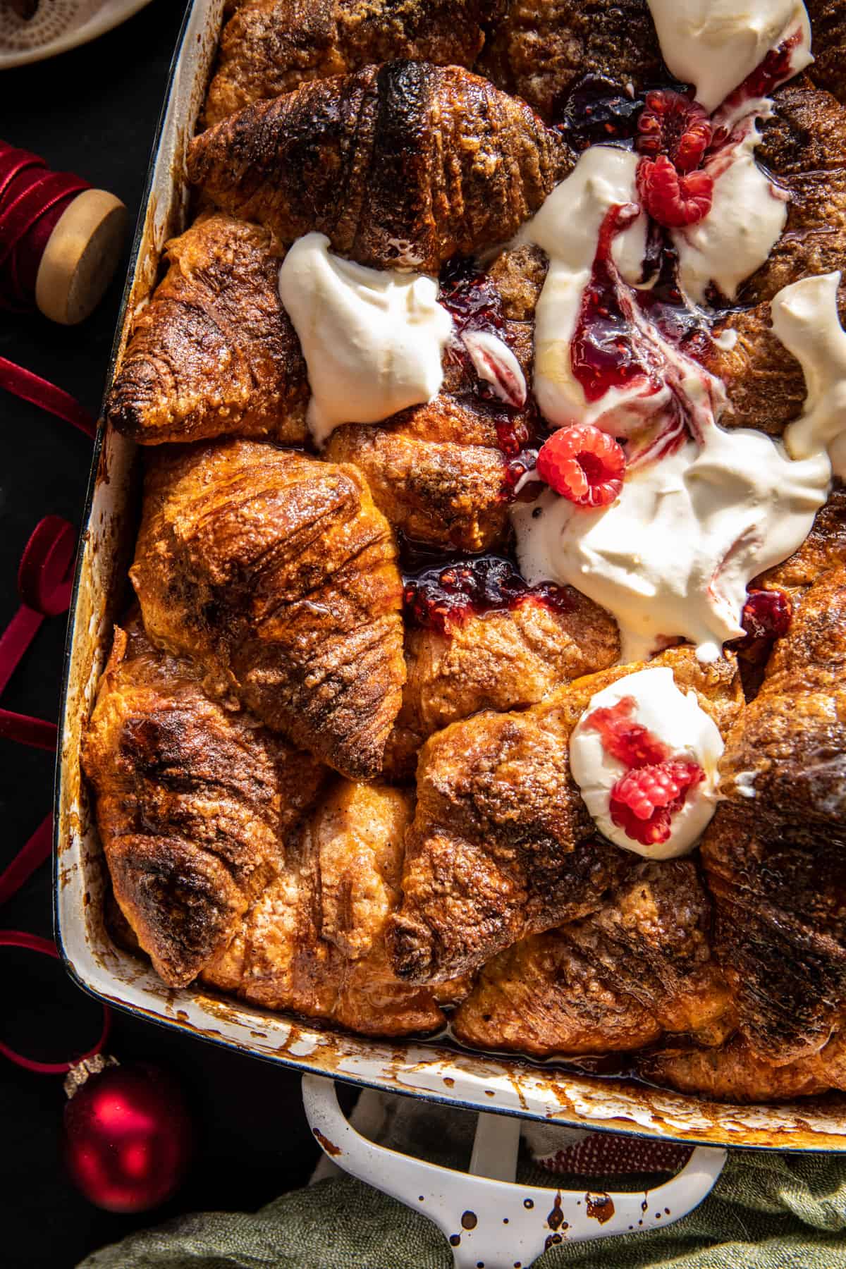 Easy Eggnog Croissant French Toast.| halfbakedharvest.com