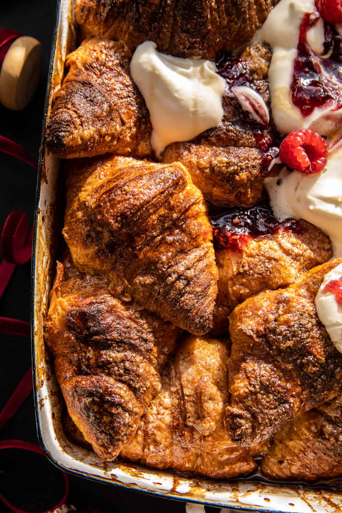 Easy Eggnog Croissant French Toast.| halfbakedharvest.com