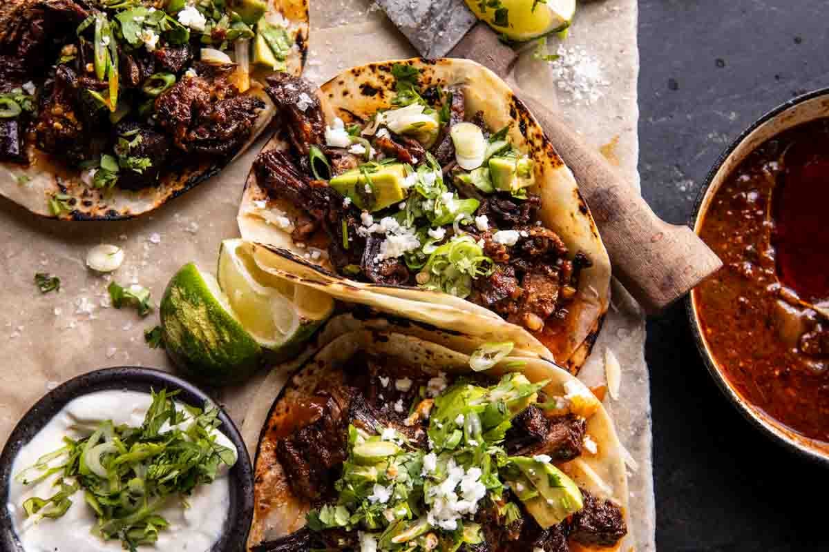 Crockpot Chipotle Pot Roast Tacos | halfbakedharvest.com