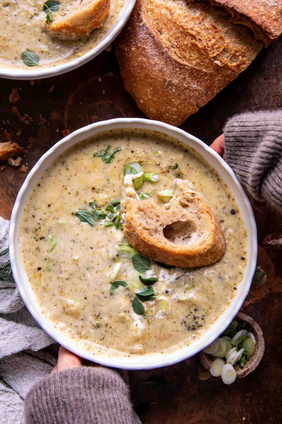 Easy Spicy Broccoli Cheddar Potato Soup | halfbakedharvest.com