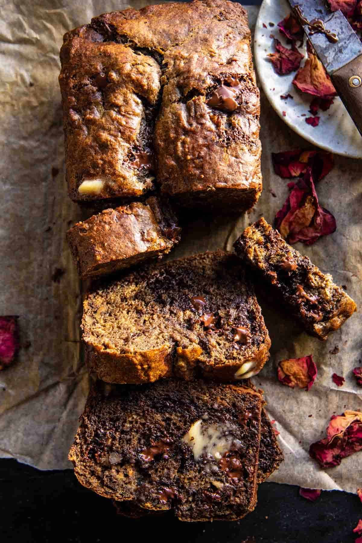 Honey Buckwheat Chocolate Chunk Banana Bread | halfbakedharvest.com