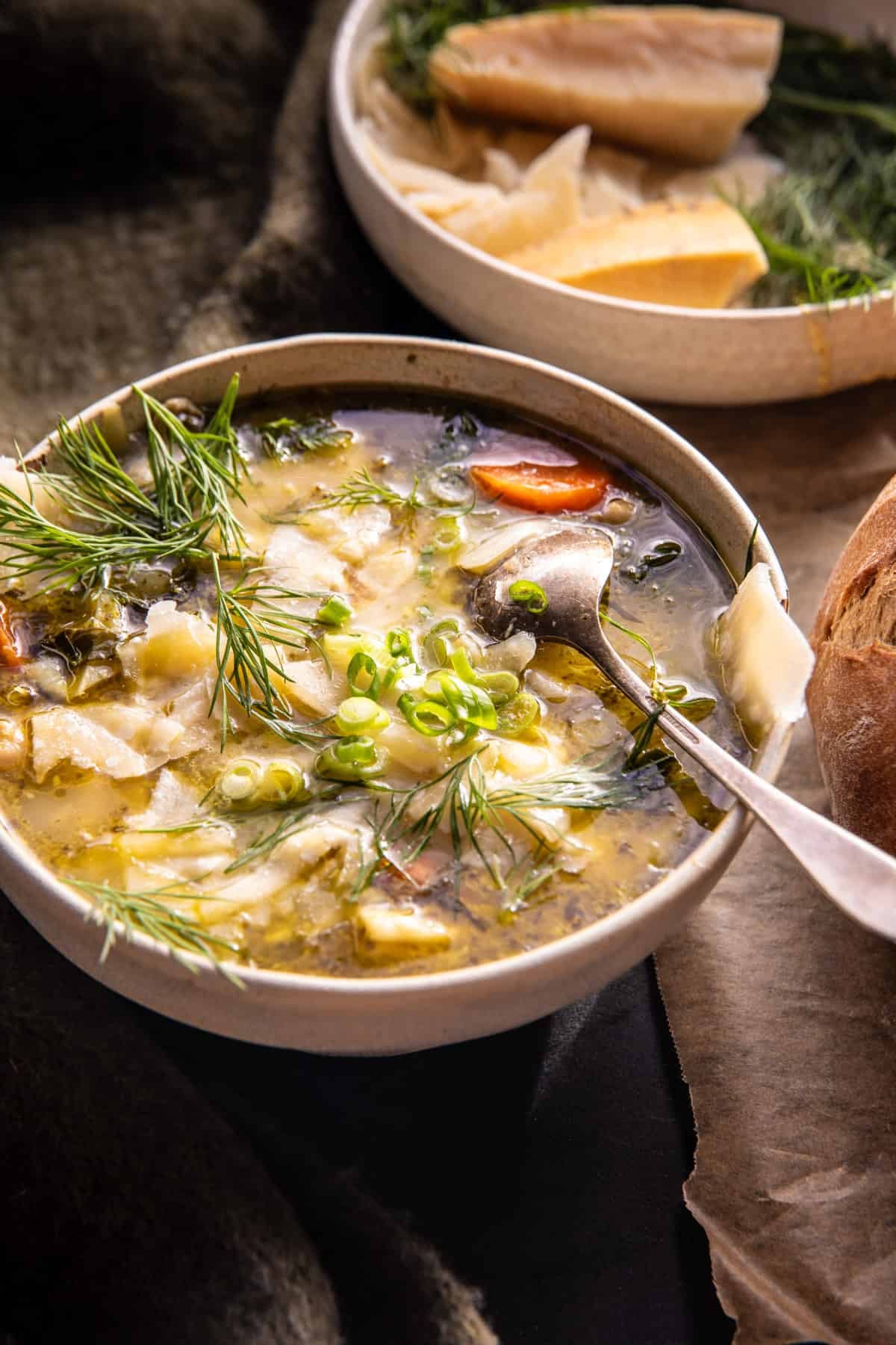 Lemony Pesto Chicken Noodle Soup | halfbakedharvest.com