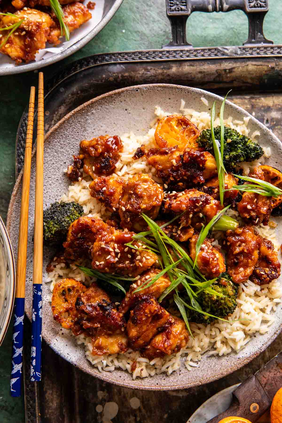 Sheet Pan Chili Ginger Orange Chicken and Broccoli | halfbakedharvest.com