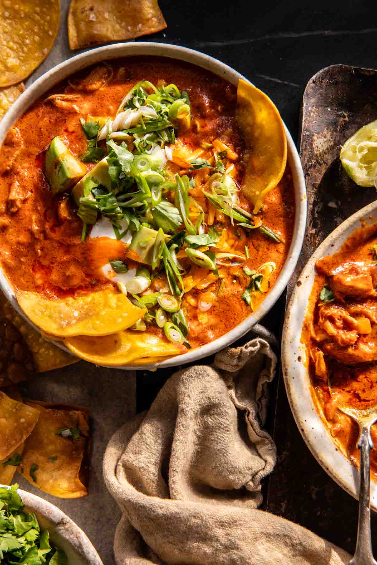 Crockpot Buffalo Chicken Chili | halfbakedharvest.com