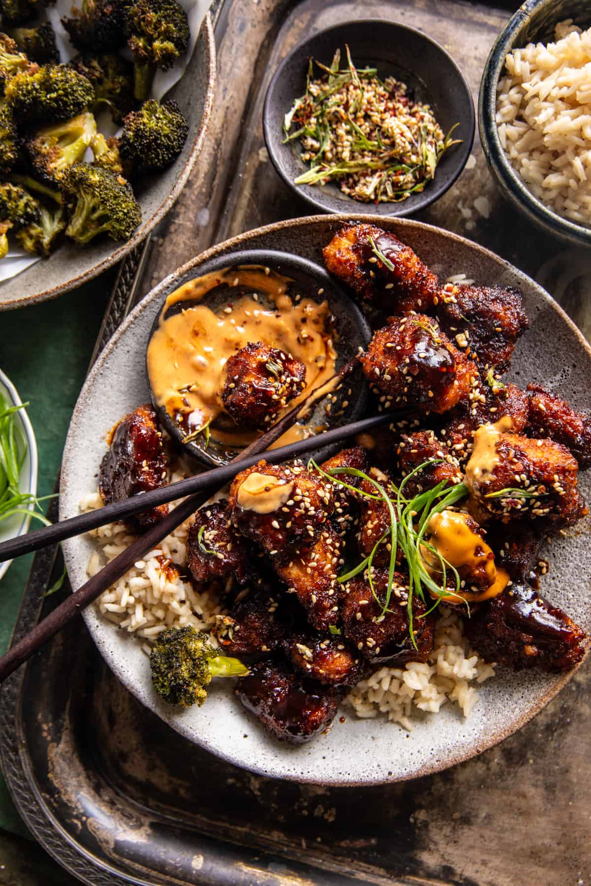 Sheet Pan Korean Popcorn Chicken | halfbakedharvest.com