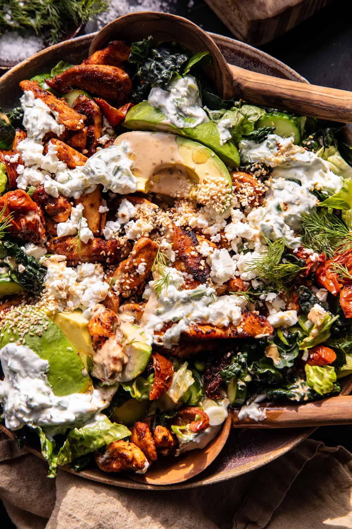 Chicken Tzatziki Avocado Salad | halfbakedharvest.com