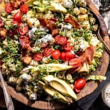 Creamy Avocado Ranch Chicken Pasta Salad | halfbakedharvest.com