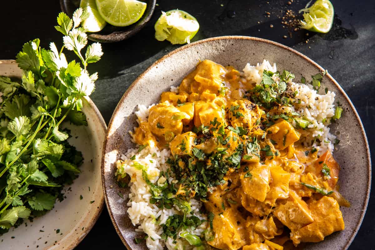 Crockpot Thai Yellow Curry Chicken | halfbakedharvest.com