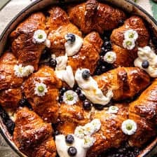 Blueberry Croissant French Toast Bake | halfbakedharvest.com