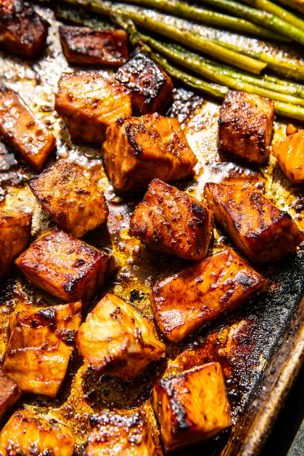 Spicy Honey Balsamic Salmon Bowls | halfbakedharvest.com