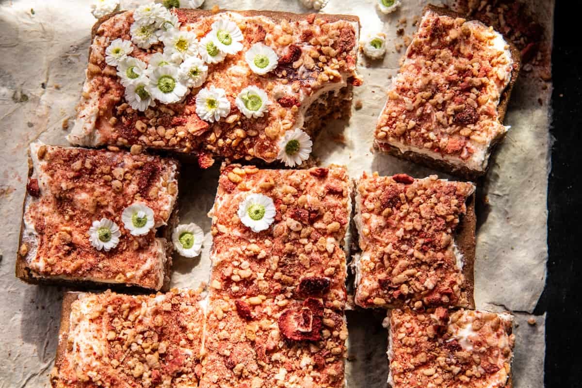 Strawberry Shortcake Sheet Cake | halfbakedharvest.com