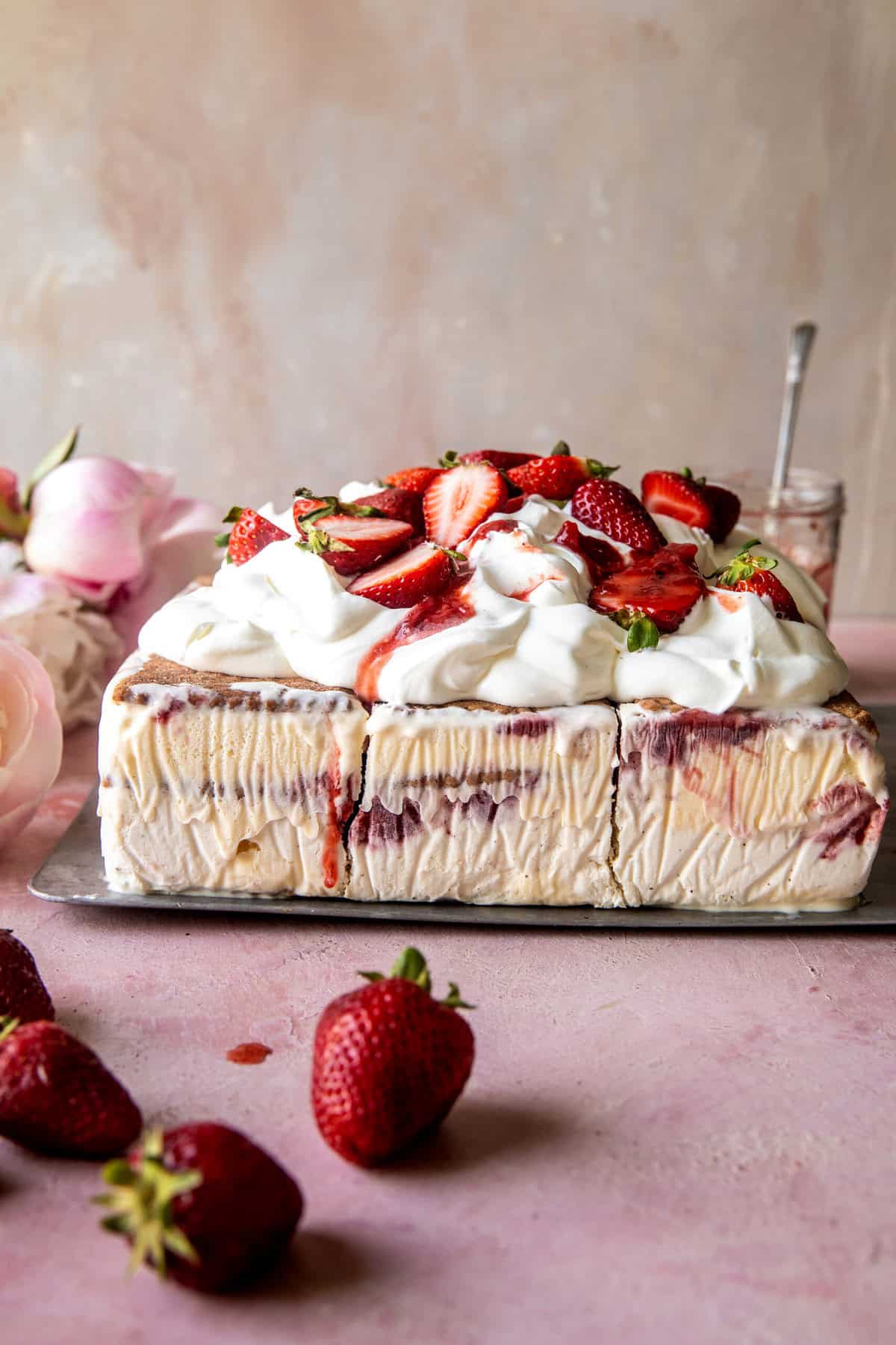 Easy Strawberry Ice Cream Cake | halfbakedharvest.com