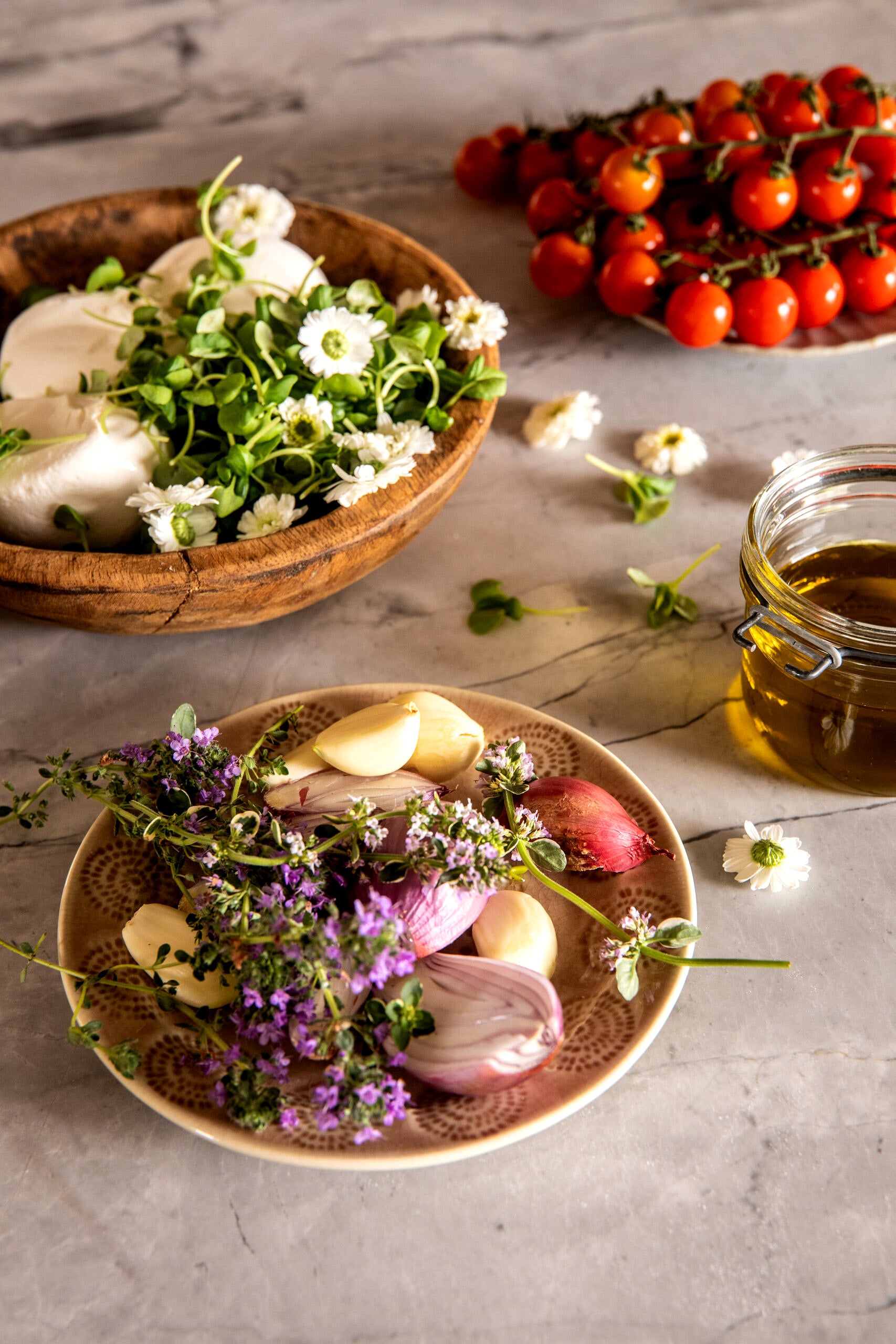 Roasted Garlic Tomato Burrata Caprese | halfbakedharvest.com