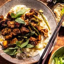 Thai Basil Chicken and Garlic Butter Noodles | halfbakedharvest.com