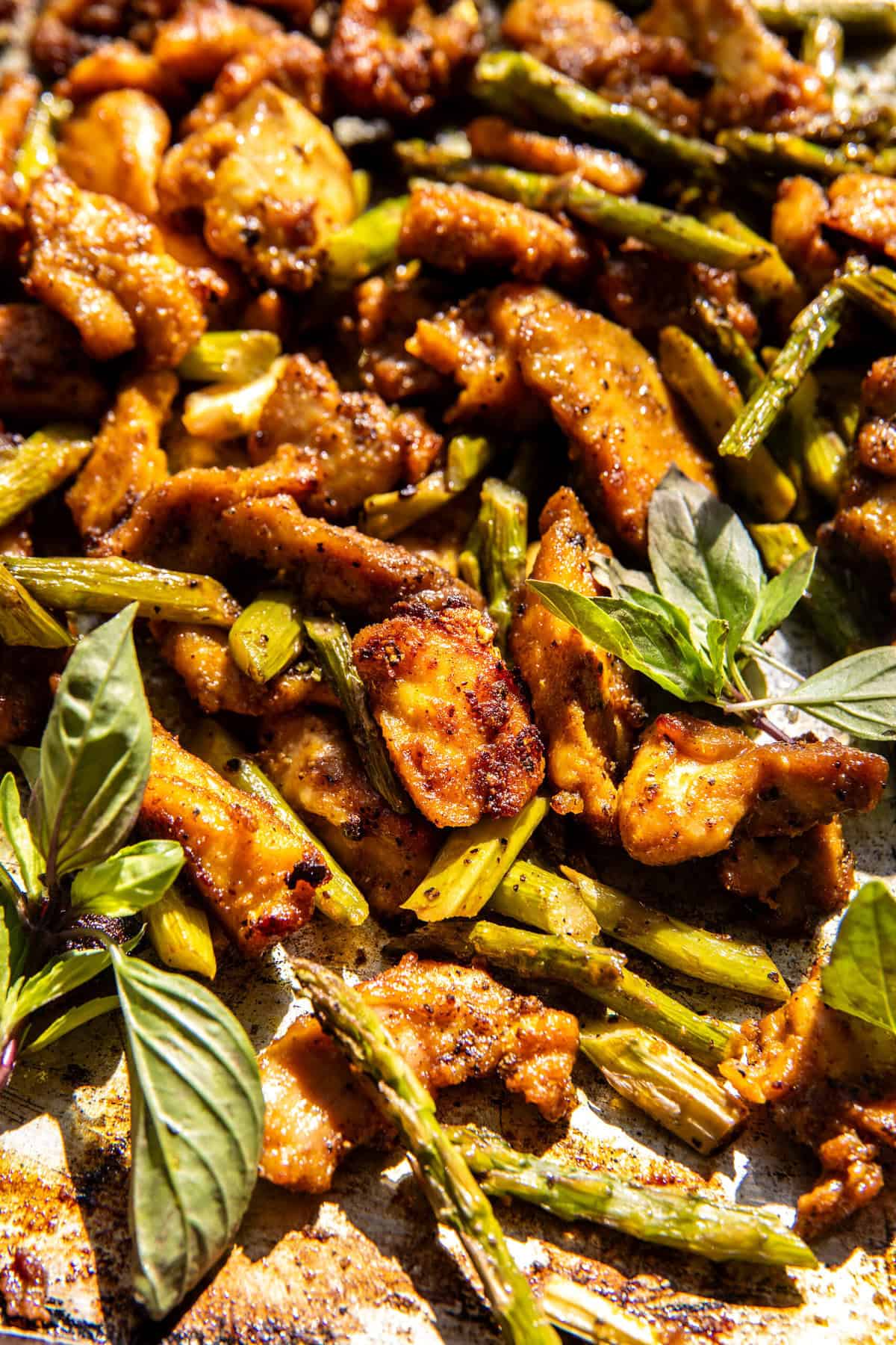 Thai Basil Chicken and Garlic Butter Noodles | halfbakedharvest.com