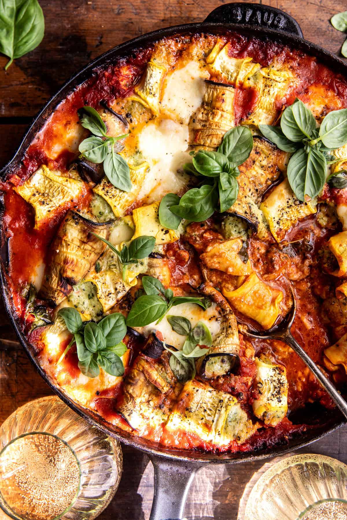 Eggplant Zucchini Pesto Involtini | halfbakedharvest.com