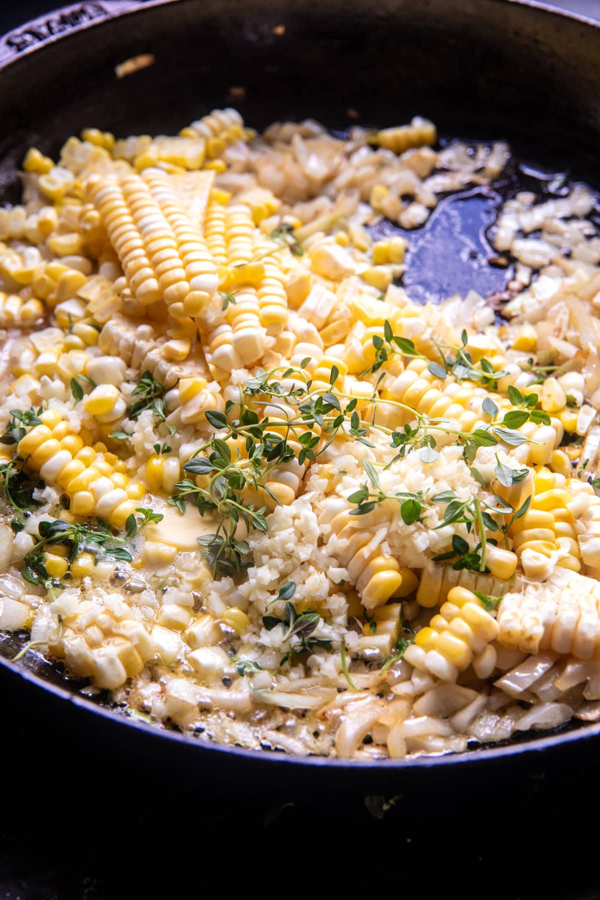 Garlic Butter Creamed Corn Pork Chops | halfbakedharvest.com