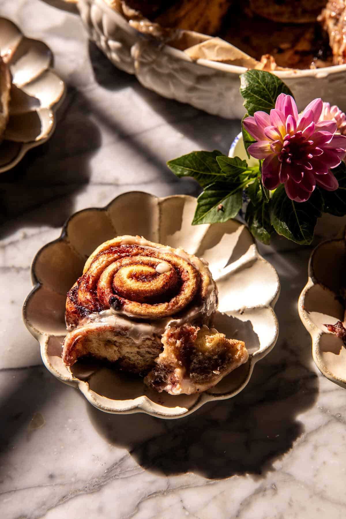Blueberry Cinnamon Rolls with Maple Icing | halfbakedharvest.com