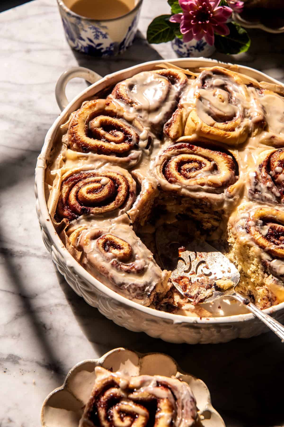Blueberry Cinnamon Rolls with Maple Icing | halfbakedharvest.com
