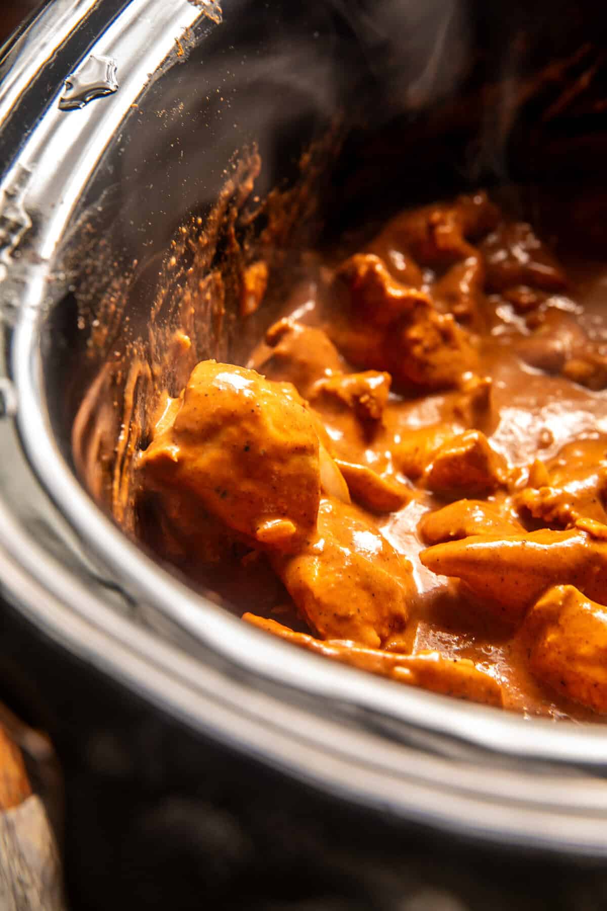 Crockpot Basil Butter Chicken | halfbakedharbest.com