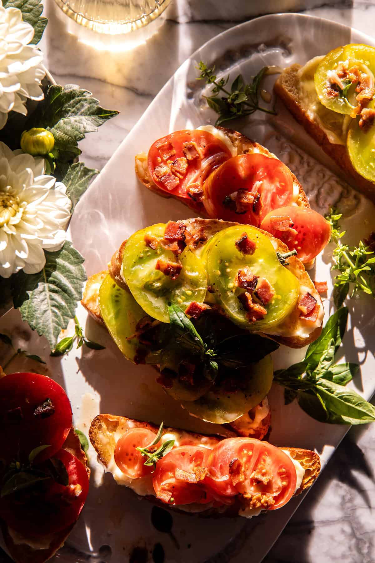 Open-face tomato Bacon Sandwich | halfbakedharvest.com