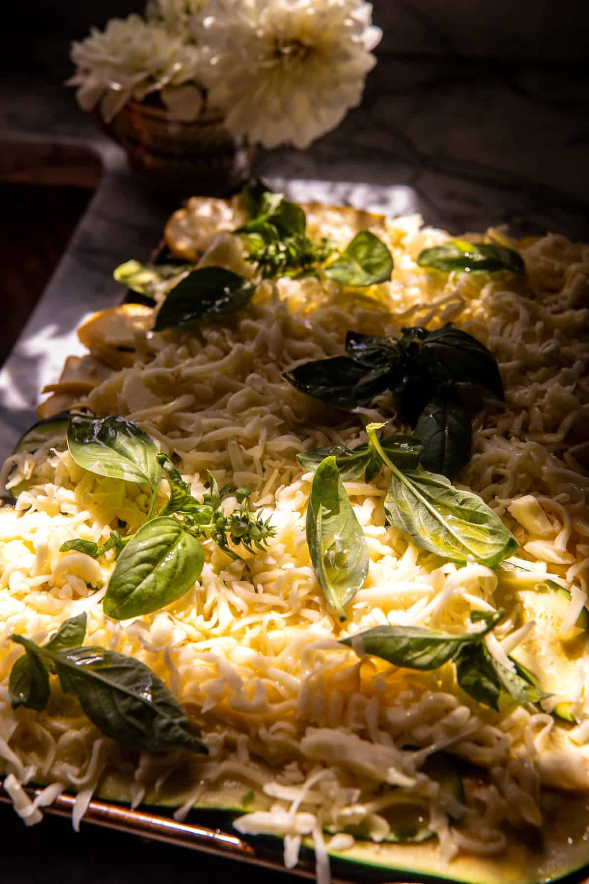 Sheet Pan Zucchini Lasagna with Garlic Croutons | halfbakedharvest.com