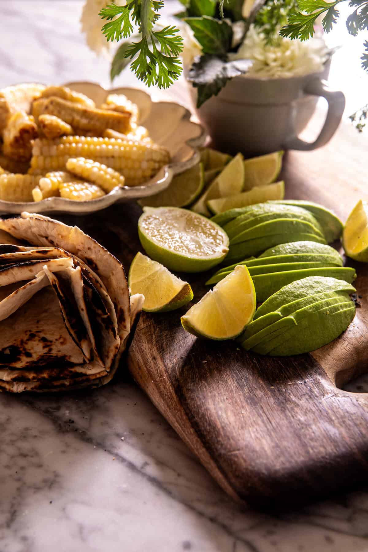 Skillet Creamy Green Chile Chicken Fajitas | halfbakedharvest.com