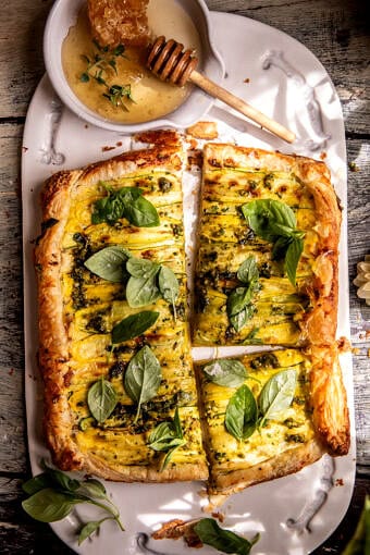 Zucchini Ricotta Pesto Tart | halfbakedharvest.com